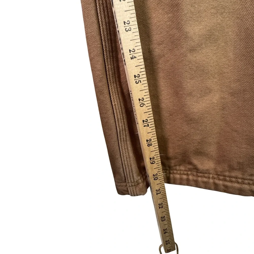 Duluth Trading Co Flannel Lined Fire Hose Canvas Pants Brown 32x32 Workwear Mens